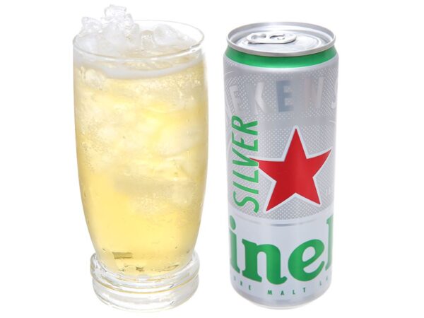 Bia Heineken Bạc lon 330ml