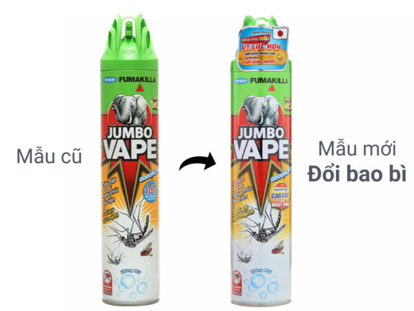 Xịt Muỗi Jumbo Vape F7 Không Mùi 600ml