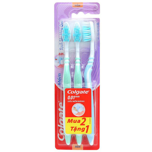 Bộ 3 Bàn Chải Đánh Răng Colgate Siêu Mềm Mảnh Sạch Sâu Hiệu Quả