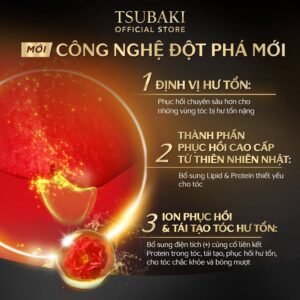 Dầu Gội Tsubaki Phục Hồi Hư Tổn Nặng & Giảm Gãy Rụng 490ml