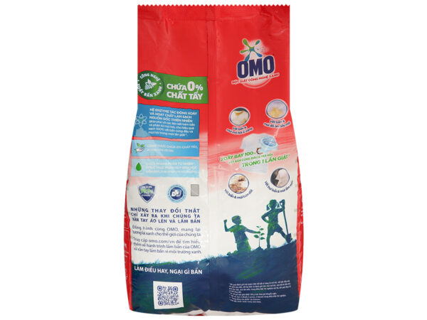 Bột giặt OMO công nghệ giặt xanh giúp xoáy bay vết bẩn loại bỏ mùi hôi túi 5.7kg