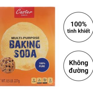 Bột rửa hoa quả baking soda tinh khiết Caster Daily hộp 227g