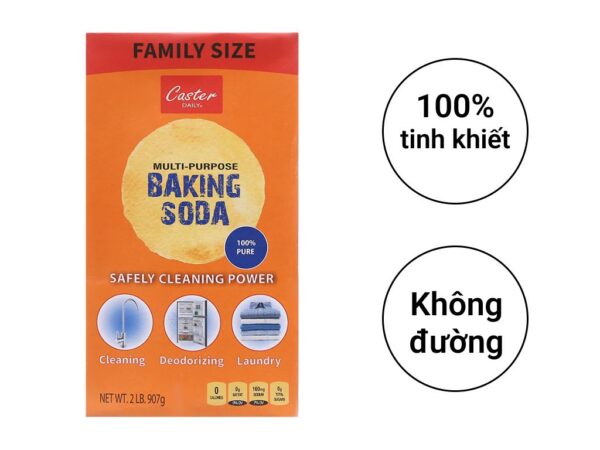 Bột rửa hoa quả baking soda tinh khiết Caster Daily hộp 907g