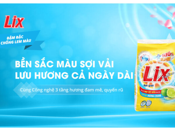 Bột Giặt Lix Extra Hương Chanh 5.5kg