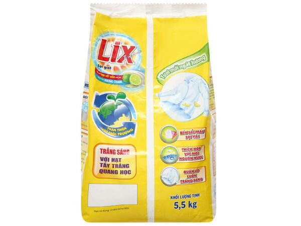 Bột Giặt Lix Extra Hương Chanh 5.5kg