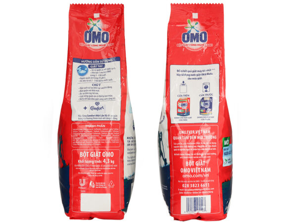 Bột Giặt Omo Sạch Bẩn Khử Mùi Công Nghệ Giặt Xanh 4.3kg