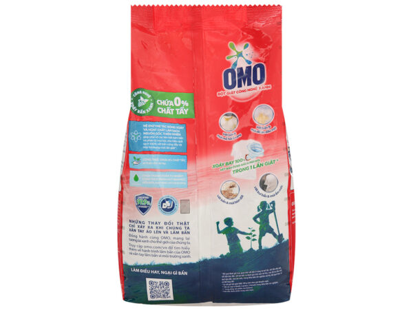 Bột Giặt OMO Công Nghệ Giặt Xanh Sạch Bẩn Khử Mùi Túi 2.9Kg