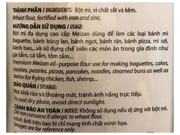 Bột mì đa dụng Meizan cao cấp gói 1kg