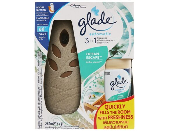 Bộ Xịt Phòng Tự Động Glade Hương Biển Phiêu Bồng 175g