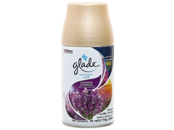 Bộ xịt phòng tự động Glade hương vani và hoa oải hương 175g