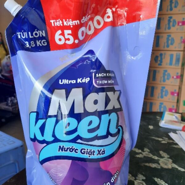 Nước Giặt Xả MaxKleen hương huyền dịu 3.8kg