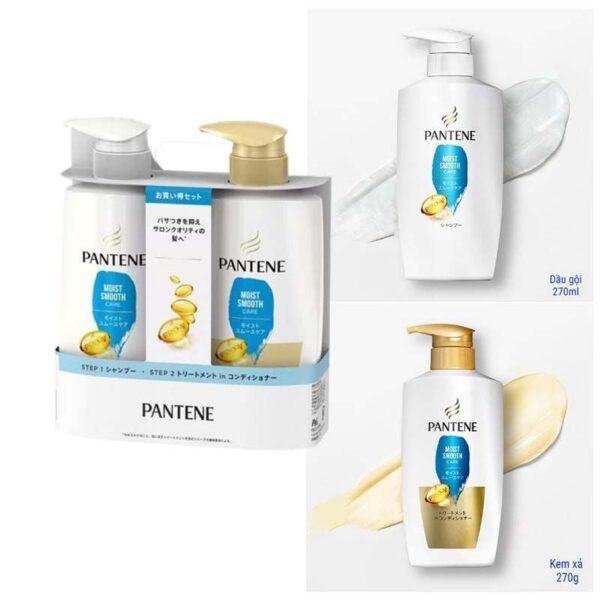 Bộ dầu gội xả Pantene Nhật xanh dương giảm dầu tóc thường và tóc dầu