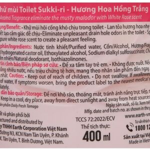 Khử mùi toilet Sukkiri hoa hồng 400ml