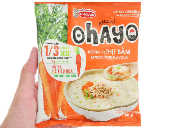 Cháo ăn liền Ohayo thịt bằm gói 60g