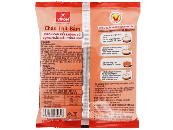 Cháo thịt bằm Vifon gói 70g