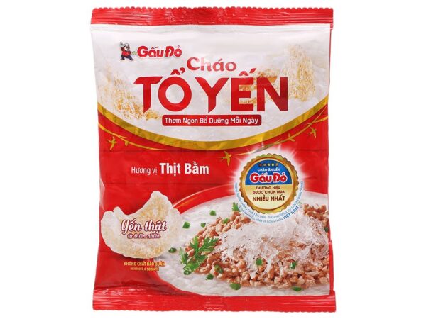  Cháo tổ yến Gấu Đỏ vị thịt bằm gói 50g