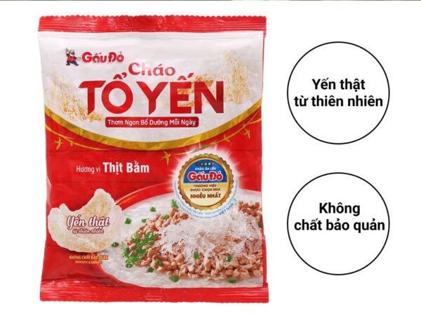  Cháo tổ yến Gấu Đỏ vị thịt bằm gói 50g