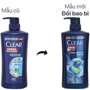 Dầu gội Clear Men bạc hà 630g khuyến mãi chai 140g