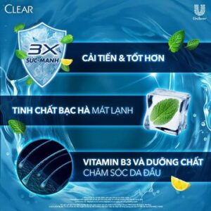 Dầu gội Clear bạc hà mát lạnh sạch gàu (630g)