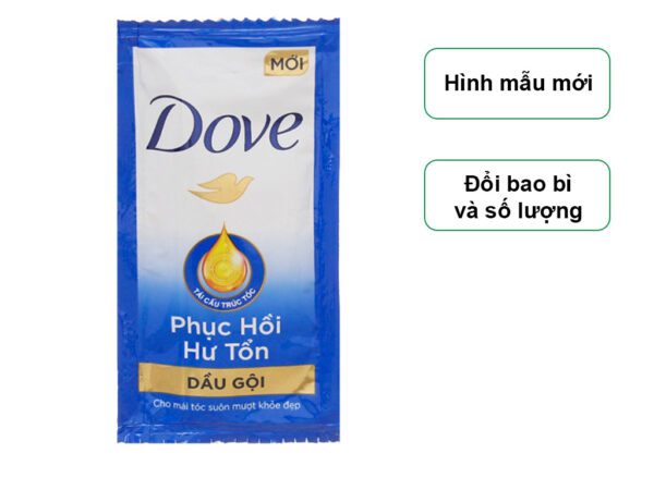 Dầu gội Dove phục hồi hư tổn 5.8ml x 10 gói