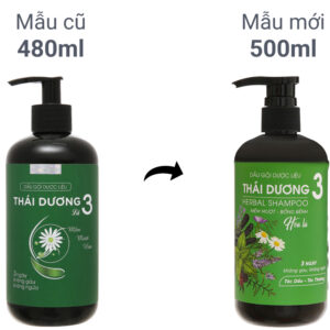 Dầu gội dược liệu Thái Dương 3 hương lá 200ml - 480ml - 600ml