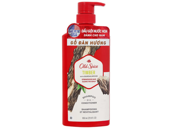 Dầu gội nước hoa Old Spice 2 In 1 hương gỗ 650ml