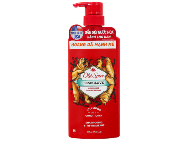 Dầu gội nước hoa Old Spice 2 In 1 hương hoang dã 650ml