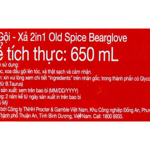 Dầu gội nước hoa Old Spice 2 In 1 hương hoang dã 650ml