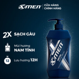 Dầu gội nước hoa X-Men Metal sạch gàu thơm lâu 650ml