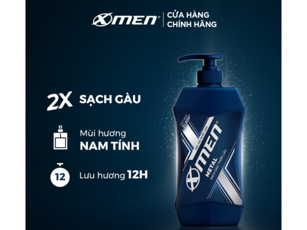 Dầu gội nước hoa X-Men Metal sạch gàu thơm lâu 650ml