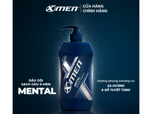 Dầu gội nước hoa X-Men Metal sạch gàu thơm lâu 650ml