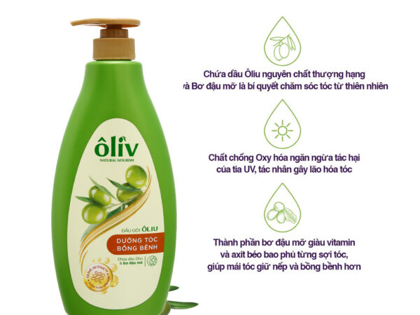 Dầu gội Oliv Dưỡng Tóc Bồng Bềnh Bơ Đậu Mỡ 650ml