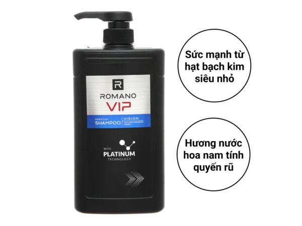 Dầu gội hương nước hoa cao cấp Romano Vip Vision 650g