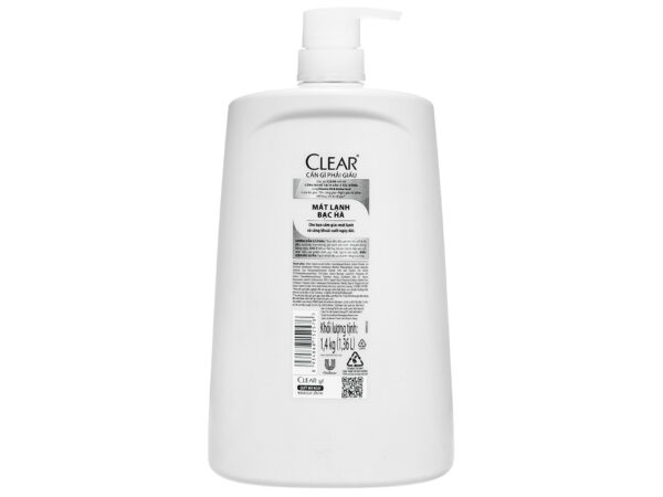 Dầu gội Clear sạch gàu mát lạnh bạc hà 1.4kg