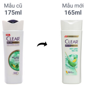 Dầu gội sạch gàu Clear mát lạnh bạc hà 175ml