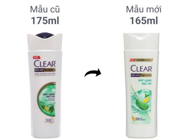 Dầu gội sạch gàu Clear mát lạnh bạc hà 175ml