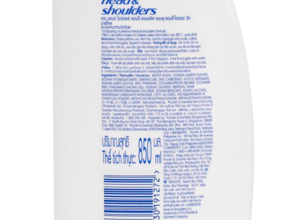 Dầu gội Head & Shoulders than hoạt tính làm sạch gàu 625ml