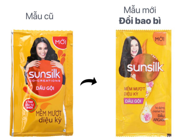 Dầu gội Sunsilk mềm mượt diệu kỳ vàng gói