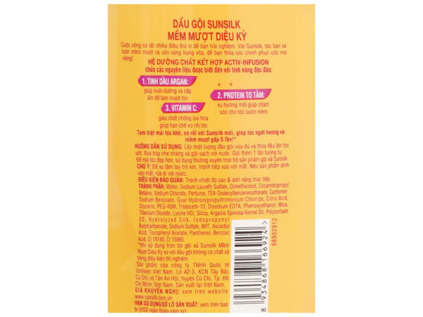 Dầu gội Sunsilk mềm mượt diệu kỳ 650g