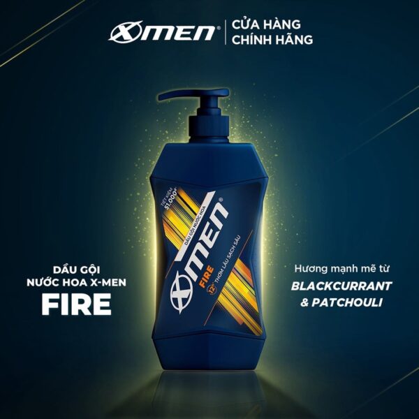 Dầu Gội X-Men Nước Hoa Fire Thơm Lâu Sạch Sâu 650g