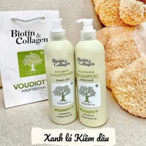 Dầu gội Biotin & Collagen xanh lá hỗ trợ kiềm dầu