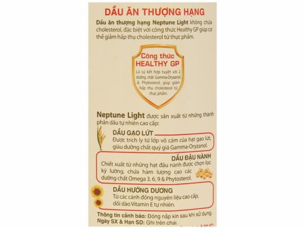 Dầu Ăn Thượng Hạng Neptune Light 2L