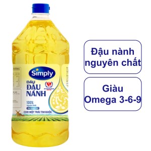 Dầu Đậu Nành Simply Nguyên chất 100% Chai 2L