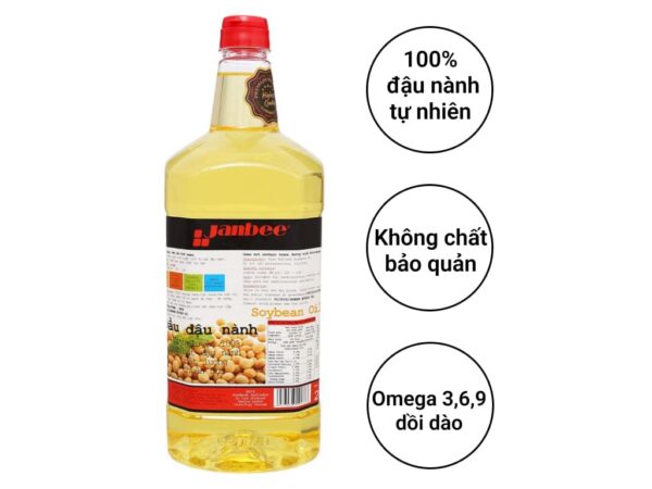 Dầu đậu nành tinh luyện Janbee 2 lít