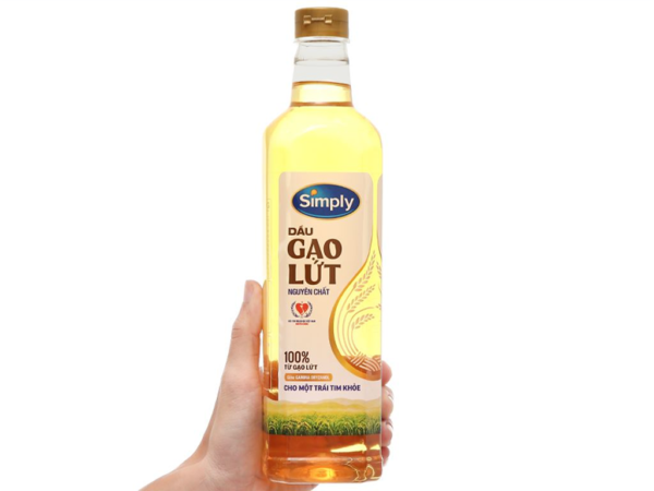 Dầu gạo lứt nguyên chất Simply chai 1 lít