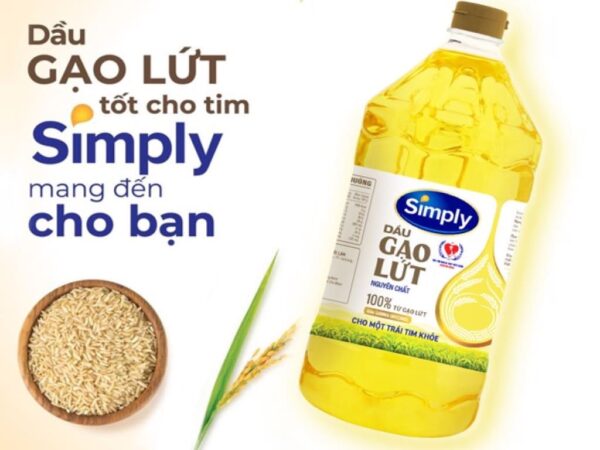 Dầu Gạo Lứt Simply Nguyên chất 100% Chai 2L