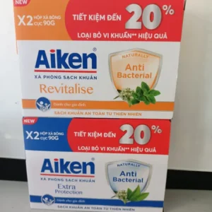 Hộp Xà bông cục Aiken 90g x 2 (Hộp 2 cục)