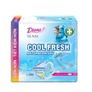 Băng Vệ Sinh Diana Sensi Cool Fresh Siêu Mỏng Cánh 23cm Gói 20 Miếng