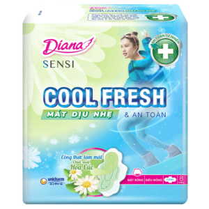 Băng Vệ Sinh Diana Sensi Cool Fresh Mát Dịu Hoa Cúc 10M