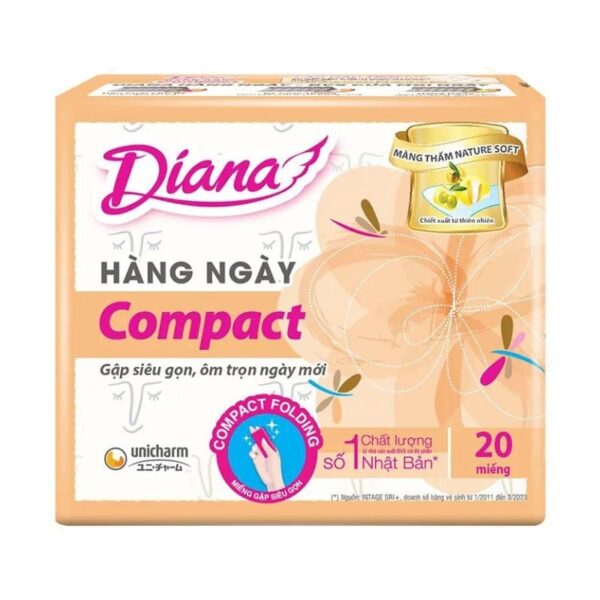 Băng Vệ Sinh Diana Hàng Ngày Sensi Compact Gói 20 Miếng